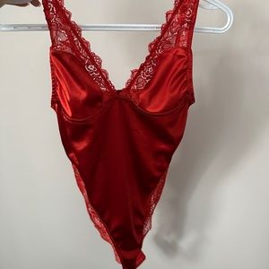 Urban outfitters red bodysuit